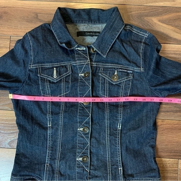 Calvin Klein Cropped Jean Jackets - Picture 8 of 14